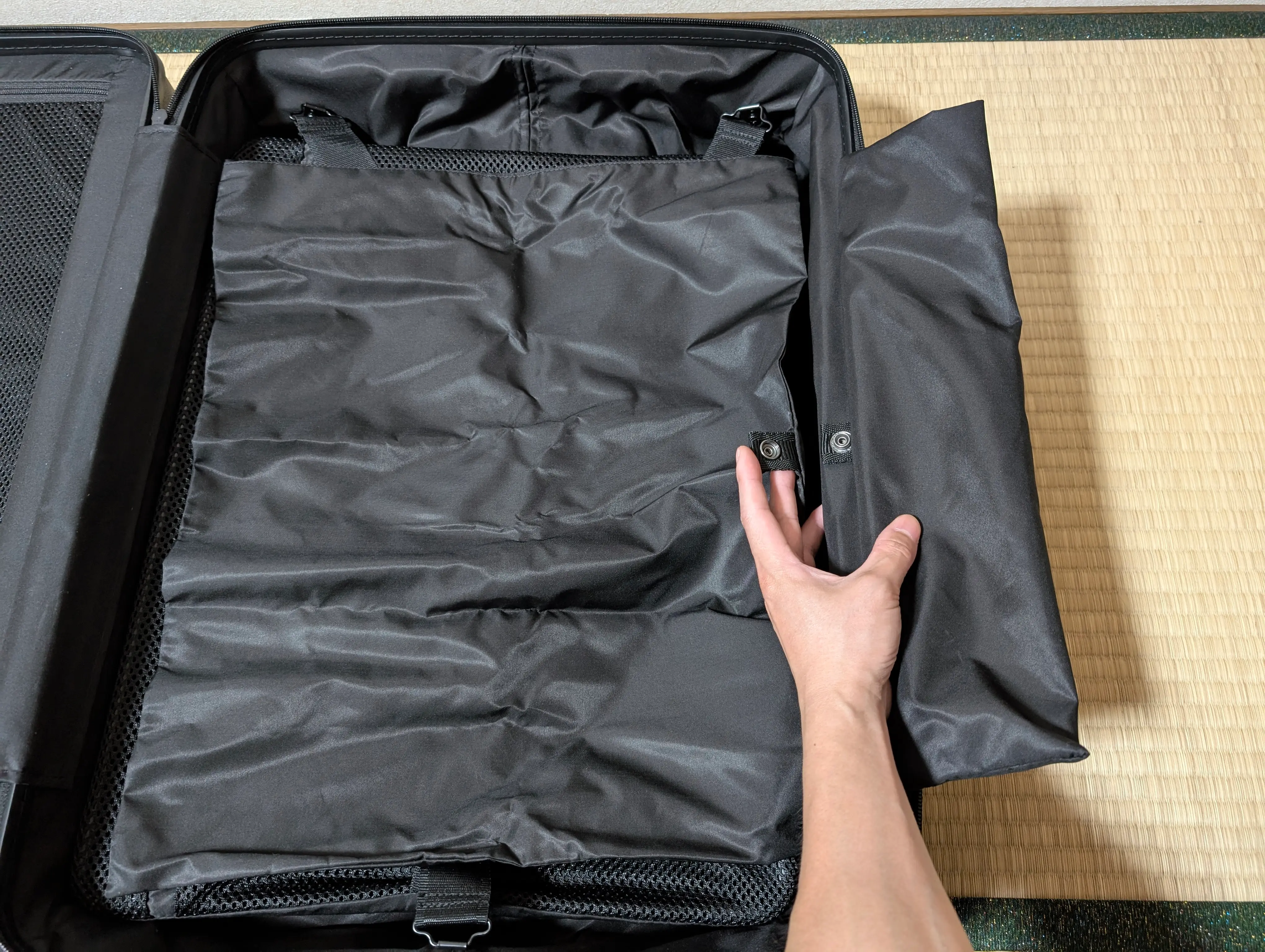 ランドリーバッグのスナップボタン