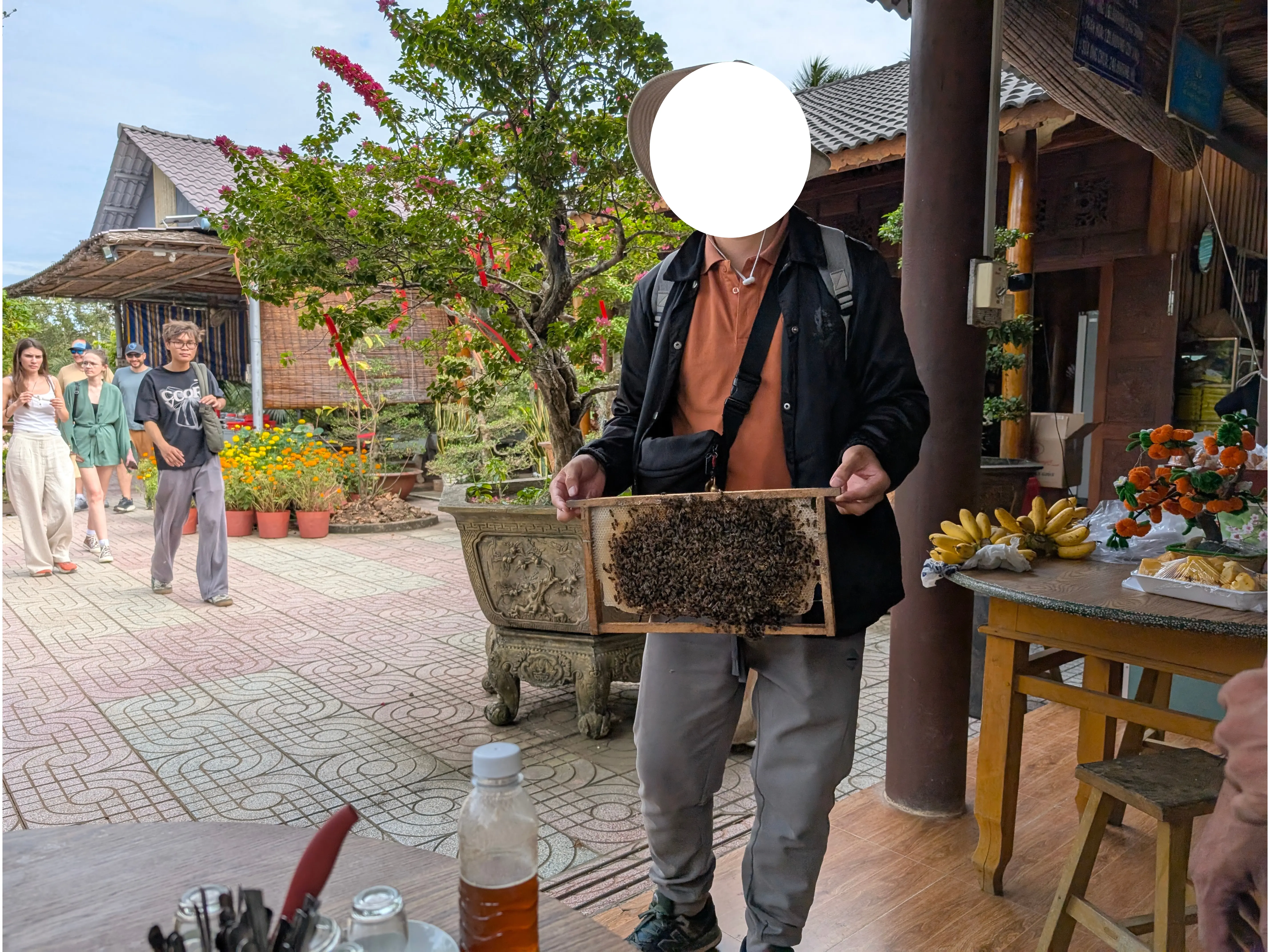 ミツバチを持つガイド