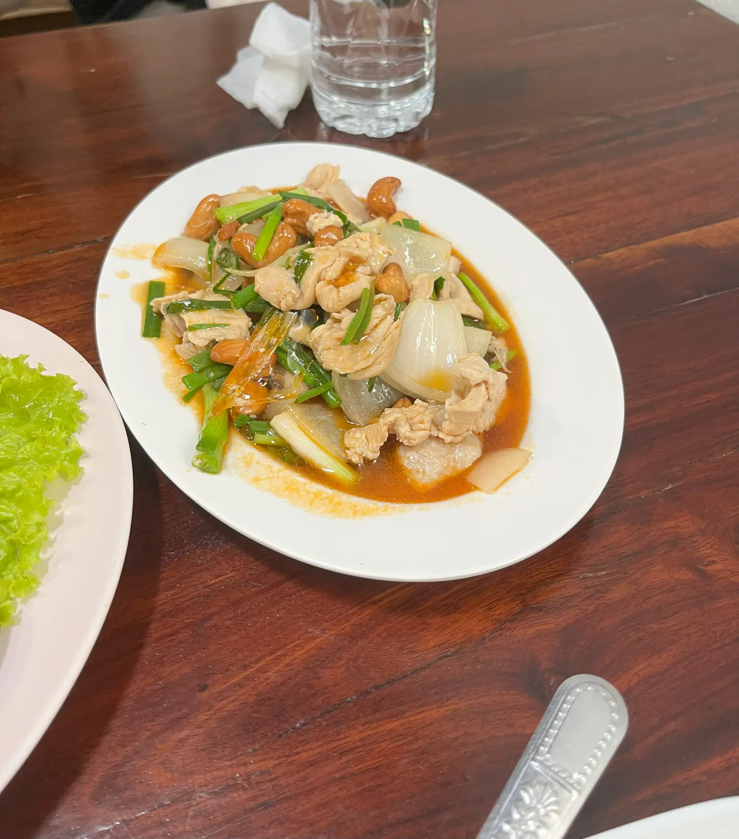 ナッツと肉野菜炒め