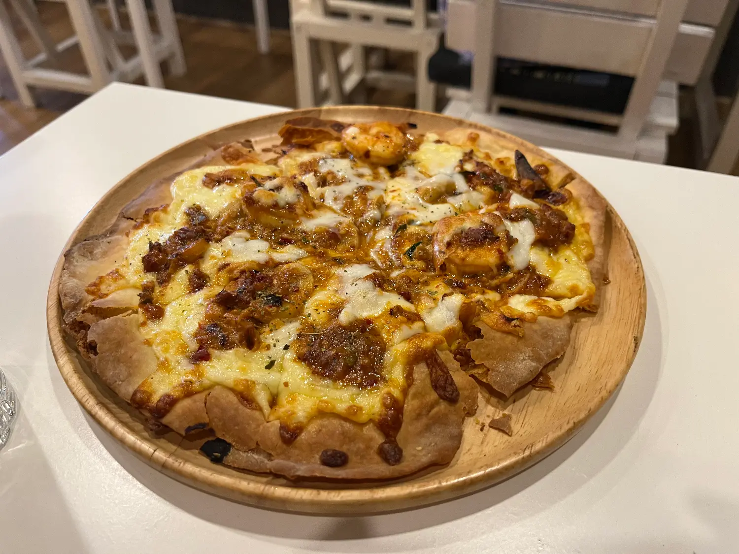 晩ご飯のピザ